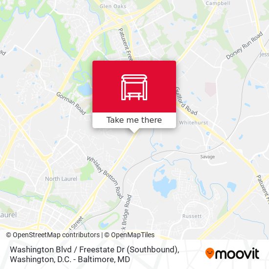 Mapa de Washington Blvd / Freestate Dr (Southbound)
