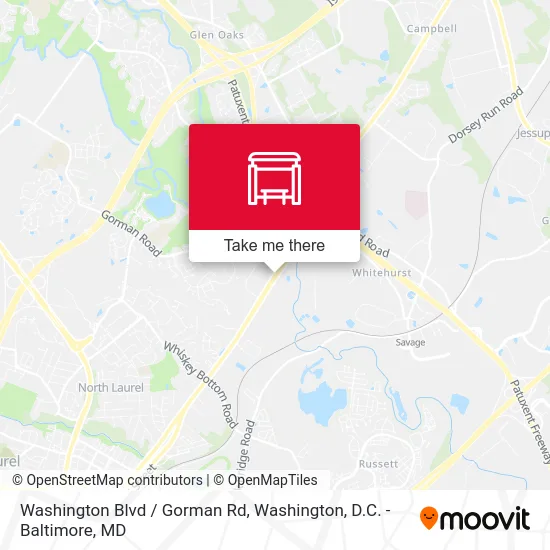 Washington Blvd / Gorman Rd map