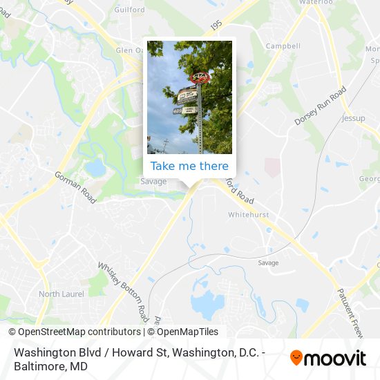 Washington Blvd / Howard St map