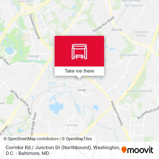 Corridor Rd / Junction Dr (Northbound) map