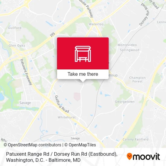 Patuxent Range Rd / Dorsey Run Rd (Eastbound) map