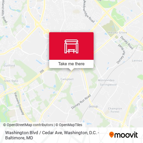 Washington Blvd / Cedar Ave map