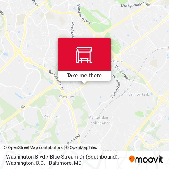 Mapa de Washington Blvd / Blue Stream Dr (Southbound)