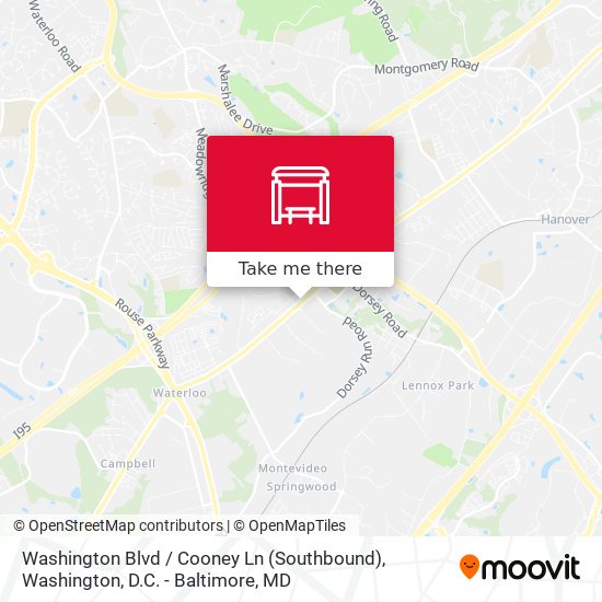 Washington Blvd / Cooney Ln (Southbound) map