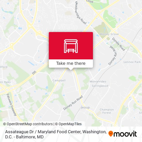 Mapa de Assateague Dr / Maryland Food Center