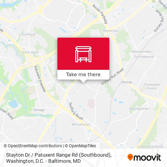 Stayton Dr / Patuxent Range Rd (Southbound) map