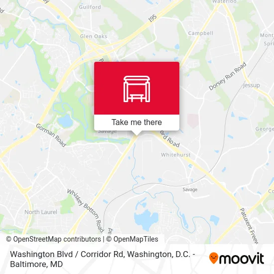 Washington Blvd / Corridor Rd map