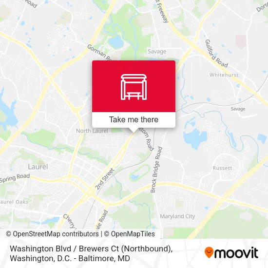 Mapa de Washington Blvd / Brewers Ct (Northbound)