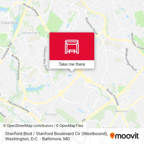 Stanford Blvd / Stanford Boulevard Cir (Westbound) map