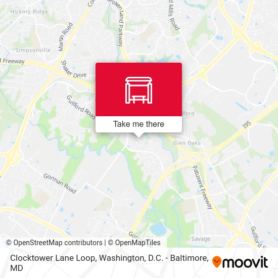 Clocktower Lane Loop map