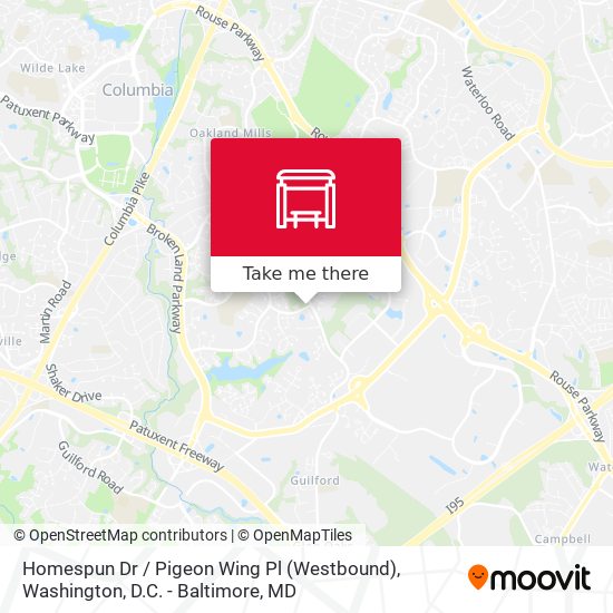 Homespun Dr / Pigeon Wing Pl (Westbound) map