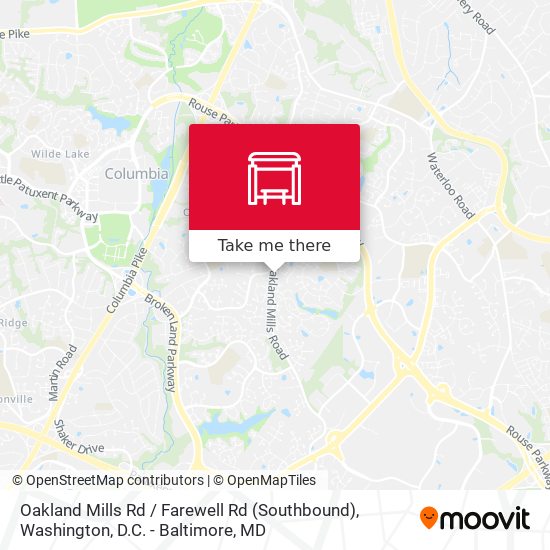 Oakland Mills Rd / Farewell Rd (Southbound) map