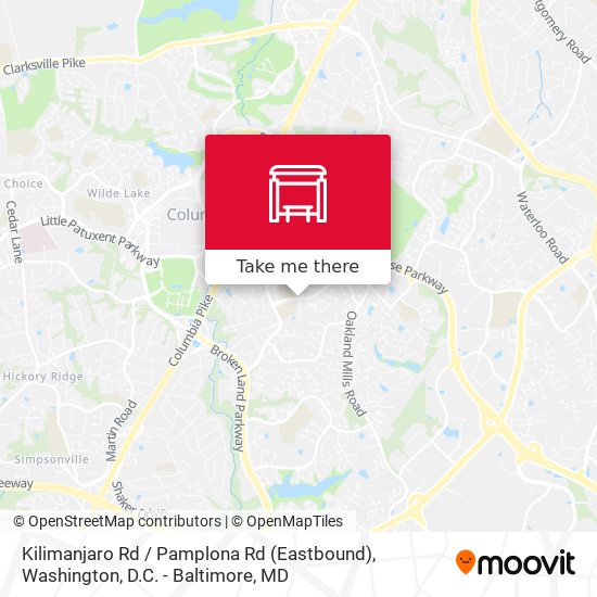 Kilimanjaro Rd / Pamplona Rd (Eastbound) map