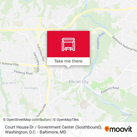 Mapa de Court House Dr / Government Center (Southbound)