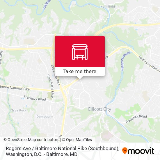 Rogers Ave / Baltimore National Pike (Southbound) map