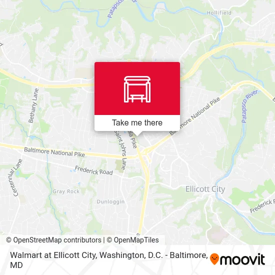 Walmart at Ellicott City map