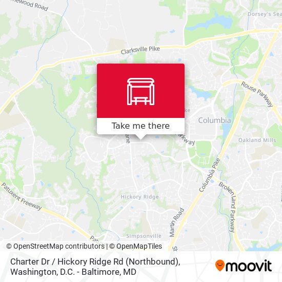Charter Dr / Hickory Ridge Rd (Northbound) map