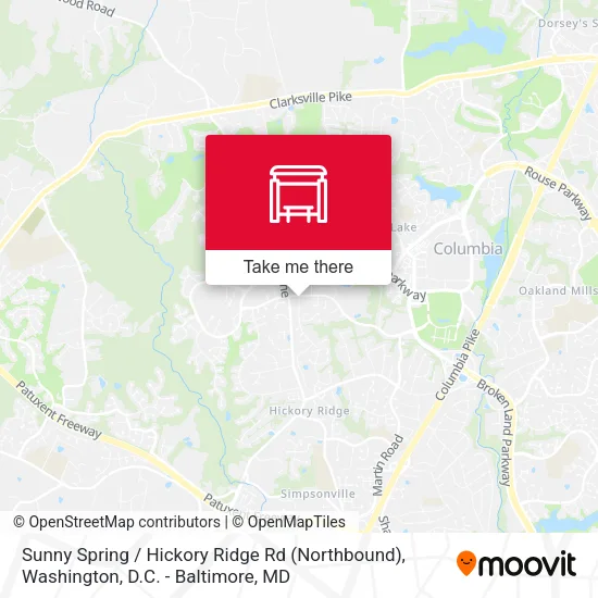 Sunny Spring / Hickory Ridge Rd (Northbound) map