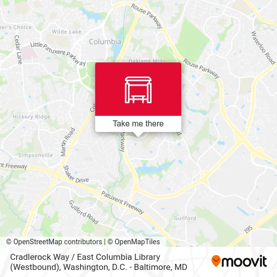 Cradlerock Way / East Columbia Library (Westbound) map