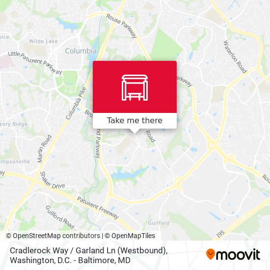 Mapa de Cradlerock Way / Garland Ln (Westbound)