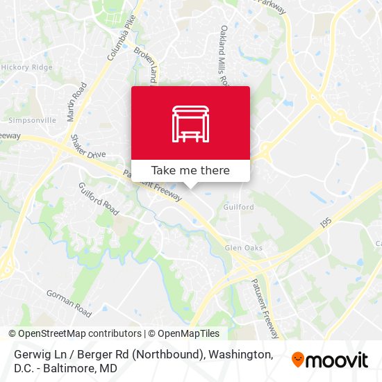 Gerwig Ln / Berger Rd (Northbound) map