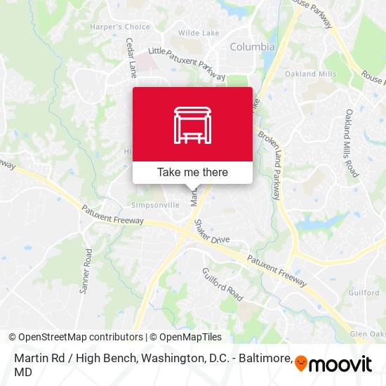 Martin Rd / High Bench map