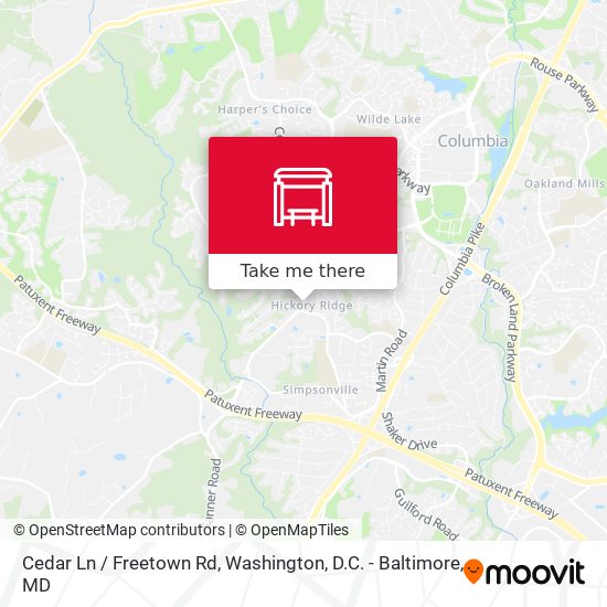 Cedar Ln / Freetown Rd map