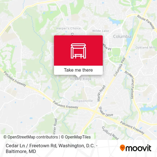 Cedar Ln / Freetown Rd map