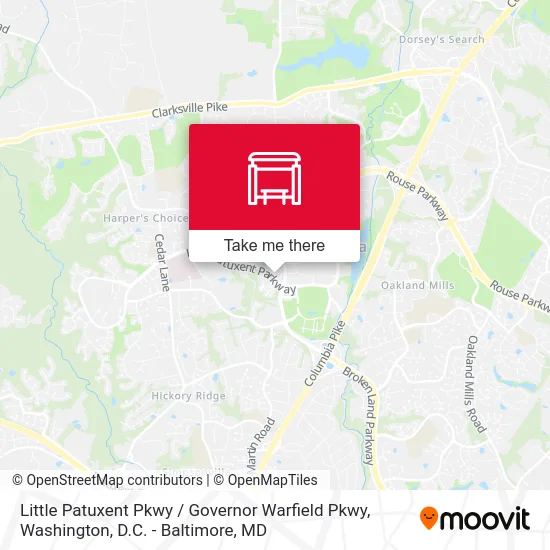 Little Patuxent Pkwy / Governor Warfield Pkwy map