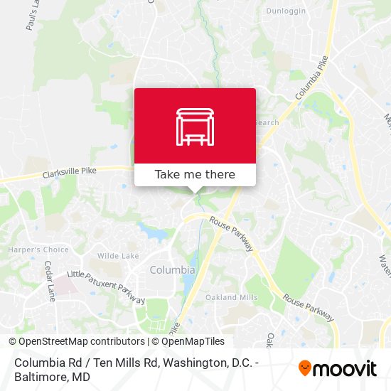 Columbia Rd / Ten Mills Rd map