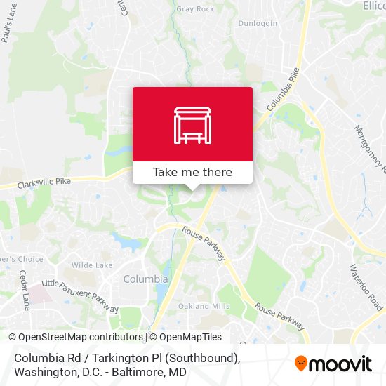 Mapa de Columbia Rd / Tarkington Pl (Southbound)