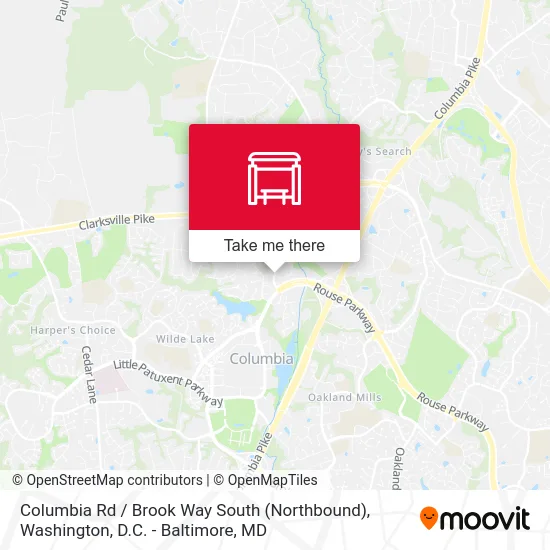 Columbia Rd / Brook Way South (Northbound) map