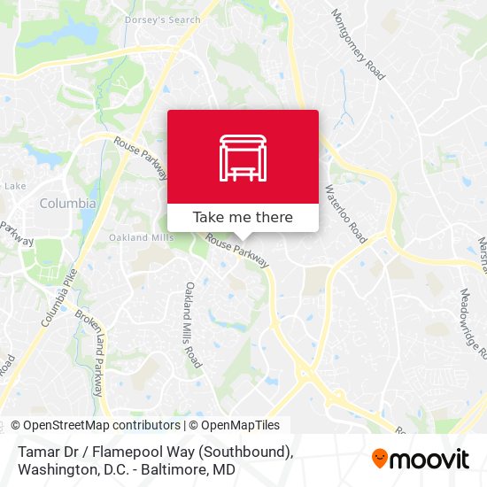 Tamar Dr / Flamepool Way (Southbound) map
