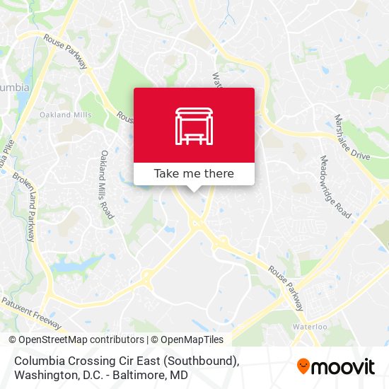 Columbia Crossing Cir East (Southbound) map