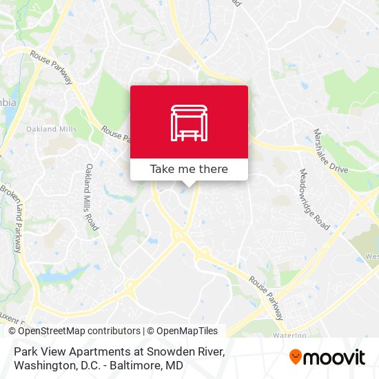 Park View Apartments at Snowden River map
