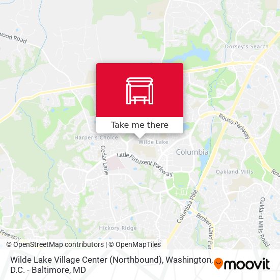 Wilde Lake Village Center (Northbound) map