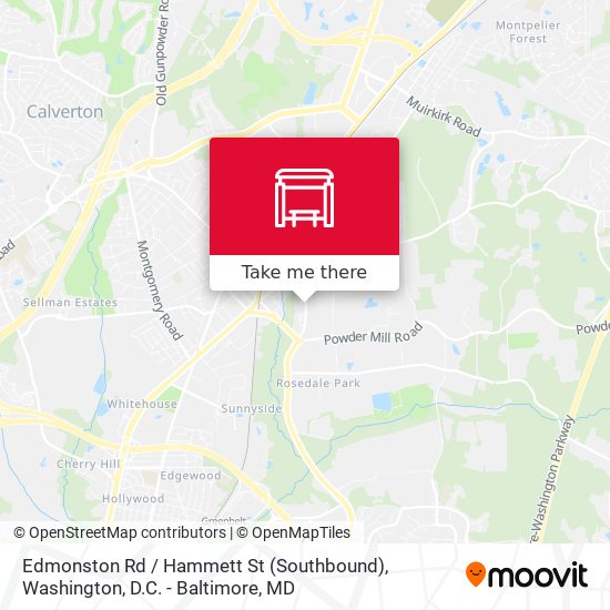 Edmonston Rd / Hammett St (Southbound) map