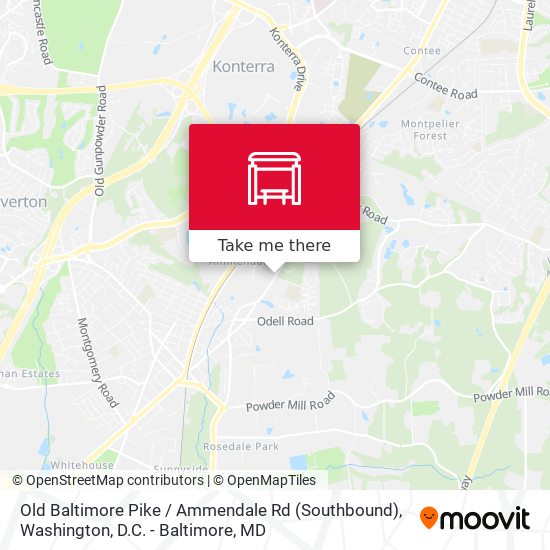 Mapa de Old Baltimore Pike / Ammendale Rd (Southbound)
