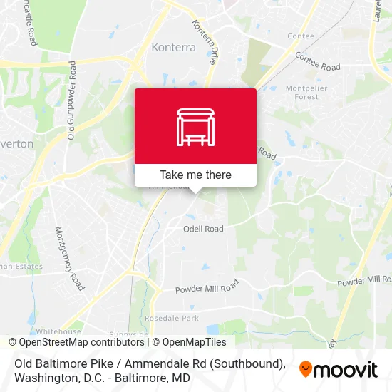 Old Baltimore Pike / Ammendale Rd (Southbound) map