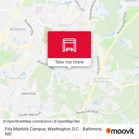 Fda Muirkirk Campus map