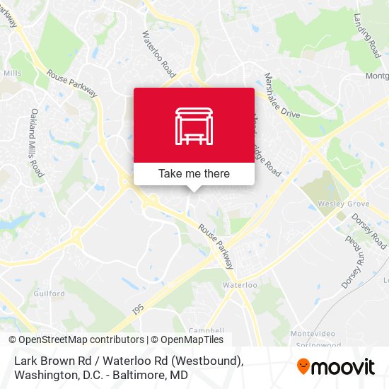 Lark Brown Rd / Waterloo Rd (Westbound) map
