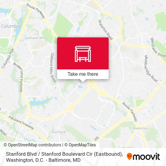 Stanford Blvd / Stanford Boulevard Cir (Eastbound) map
