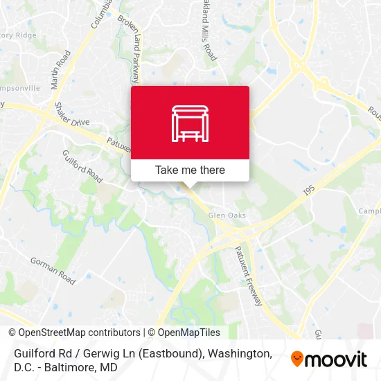 Guilford Rd / Gerwig Ln (Eastbound) map