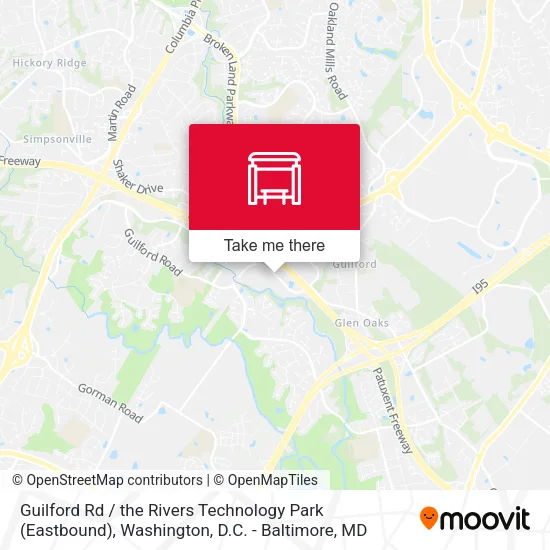 Guilford Rd / the Rivers Technology Park (Eastbound) map