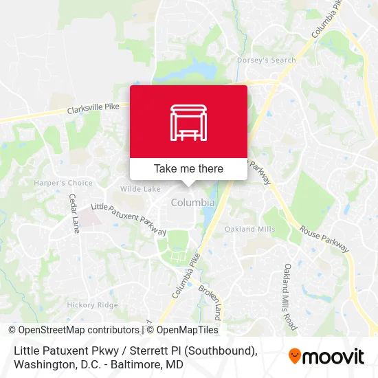 Little Patuxent Pkwy / Sterrett Pl (Southbound) map