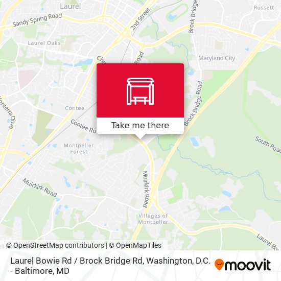 Mapa de Laurel Bowie Rd / Brock Bridge Rd