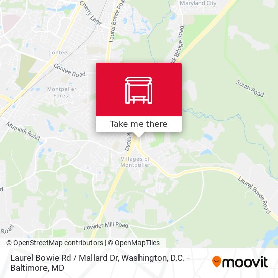 Mapa de Laurel Bowie Rd / Mallard Dr