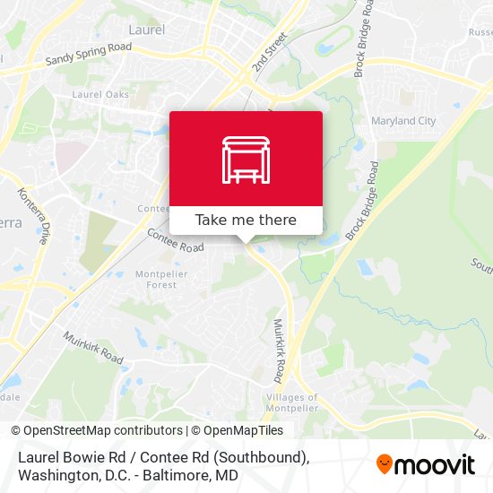 Mapa de Laurel Bowie Rd / Contee Rd (Southbound)