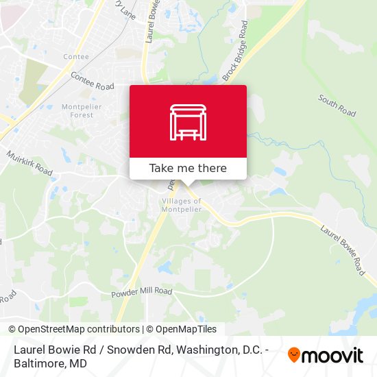 Laurel Bowie Rd / Snowden Rd map