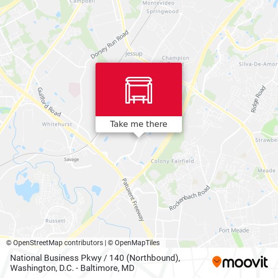 National Business Pkwy / 140 (Northbound) map